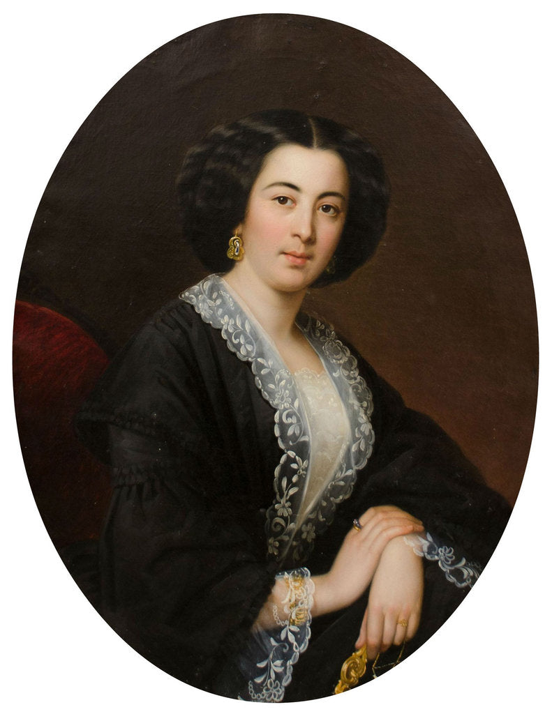 Detail of Portrait of Yelizaveta Dmitrievna Baryatinskaya, née Orbeliani, 1850s by Anonymous