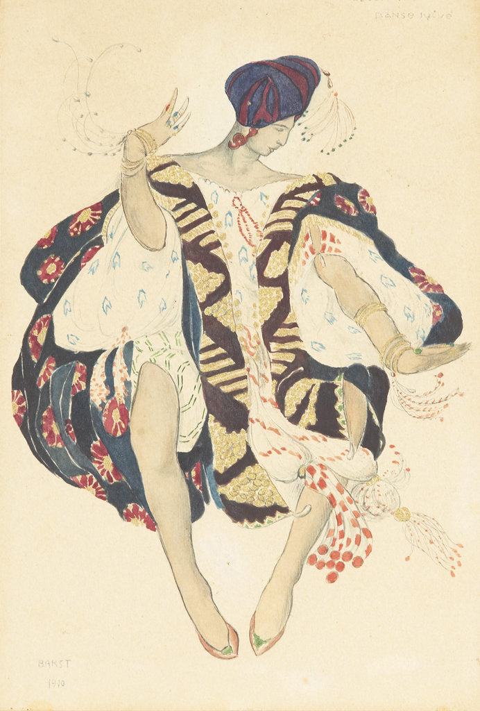 Detail of Costume design for the ballet Cleopatra by A. Arensky, 1910 by Anonymous