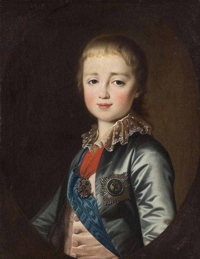 Detail of Portrait of Grand Duke Constantine Pavlovich of Russia, End 1780s by Anonymous