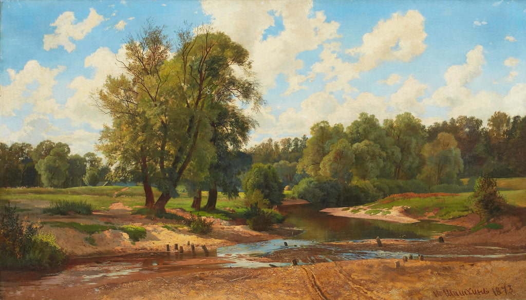 Detail of A meadow ford, 1873 by Anonymous