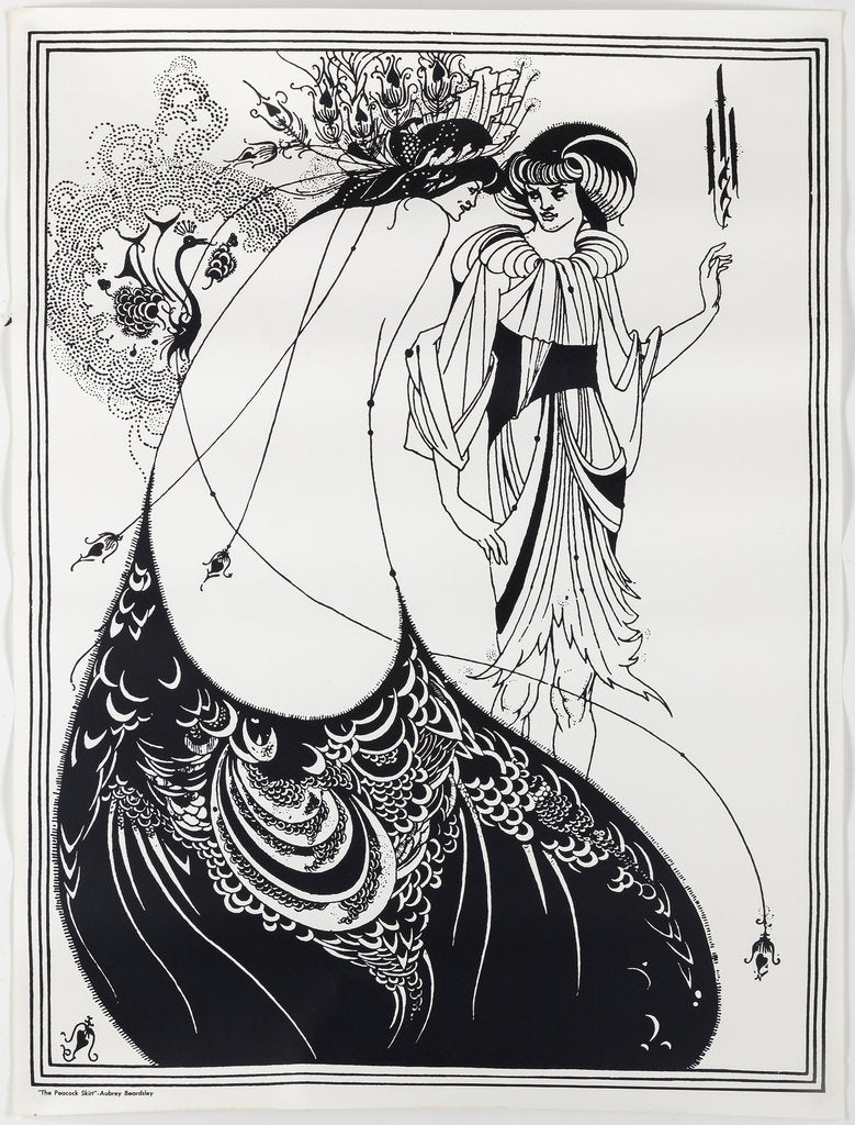 Detail of The Peacock Skirt. Illustration for Salome by Oscar Wilde, 1894 by Anonymous