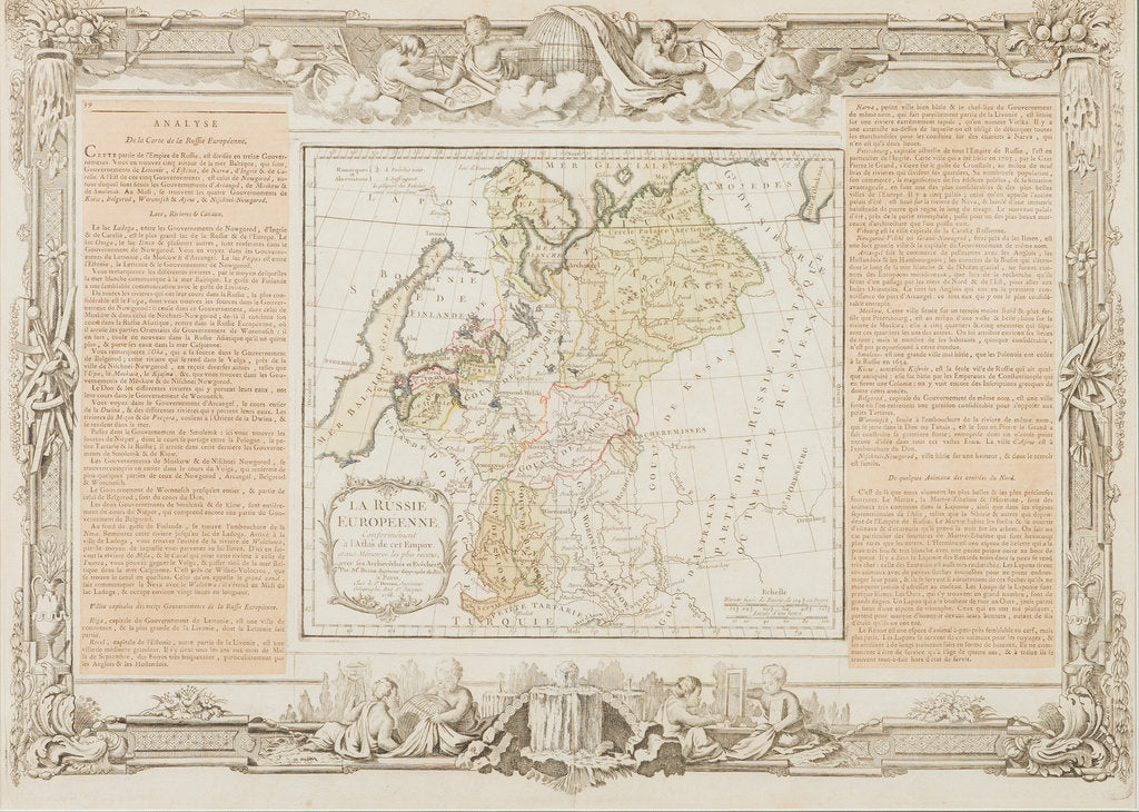 Detail of Map of the European Russia, 1766 by Anonymous