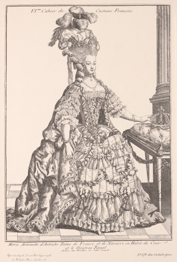 Detail of Queen Marie Antoinette of France in court dress, ca 1778 by Anonymous
