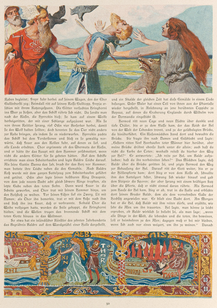 Detail of The Death of Baldr (Right site) by Anonymous