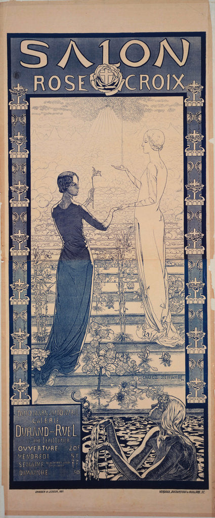 Detail of Poster for the First Salon de la Rose + Croix, 1892 by Anonymous