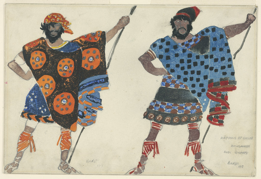 Detail of Costume design for the ballet Daphnis et Chloé by M. Ravel, 1913 by Anonymous