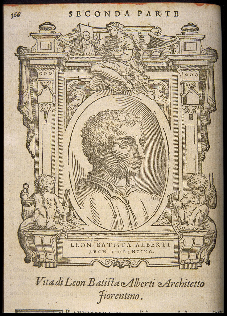 Detail of Leon Battista Alberti, ca 1568 by Anonymous