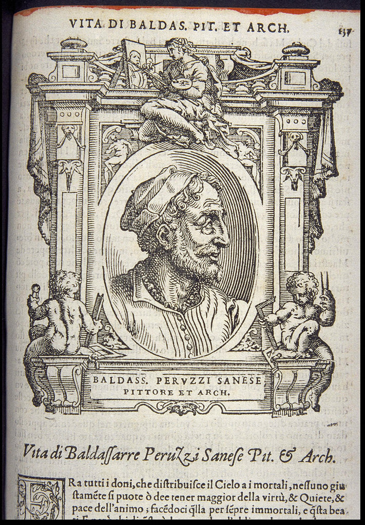 Detail of Baldassare Peruzzi, ca 1568 by Anonymous