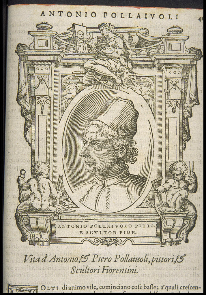 Detail of Antonio Pollaiuolo, ca 1568 by Anonymous