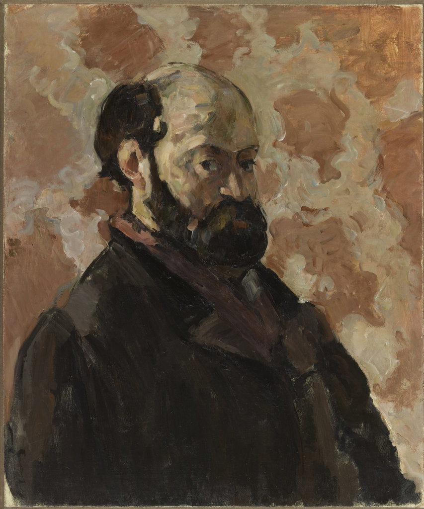 Detail of Self-Portrait (Portrait de lartiste au fond rose), c. 1875 by Anonymous
