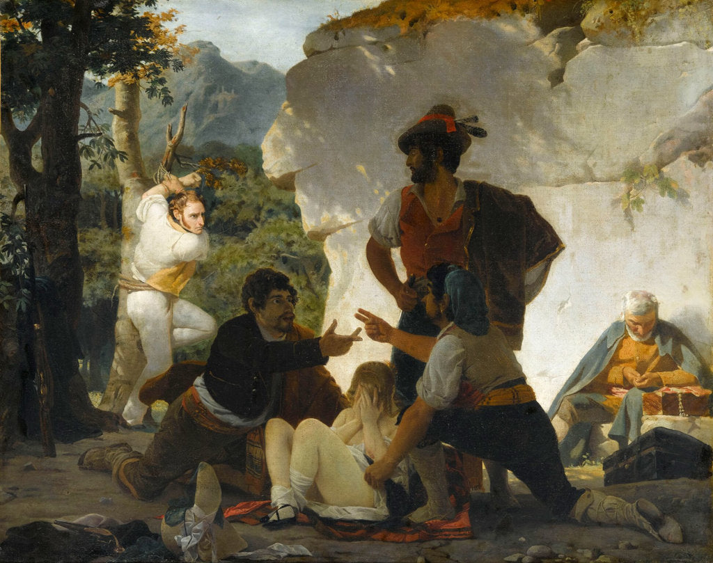 Detail of Les Brigands romains (The Roman Bandits), 1831 by Anonymous