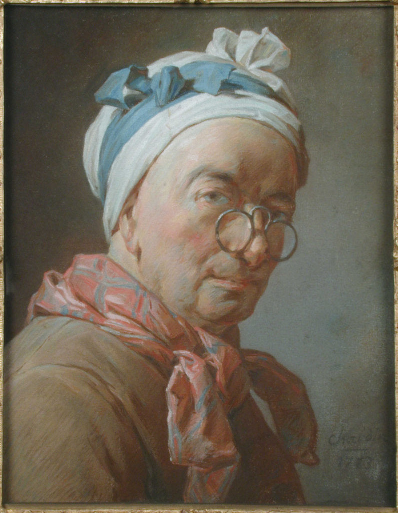 Detail of Self-portrait with spectacles, 1773 by Anonymous