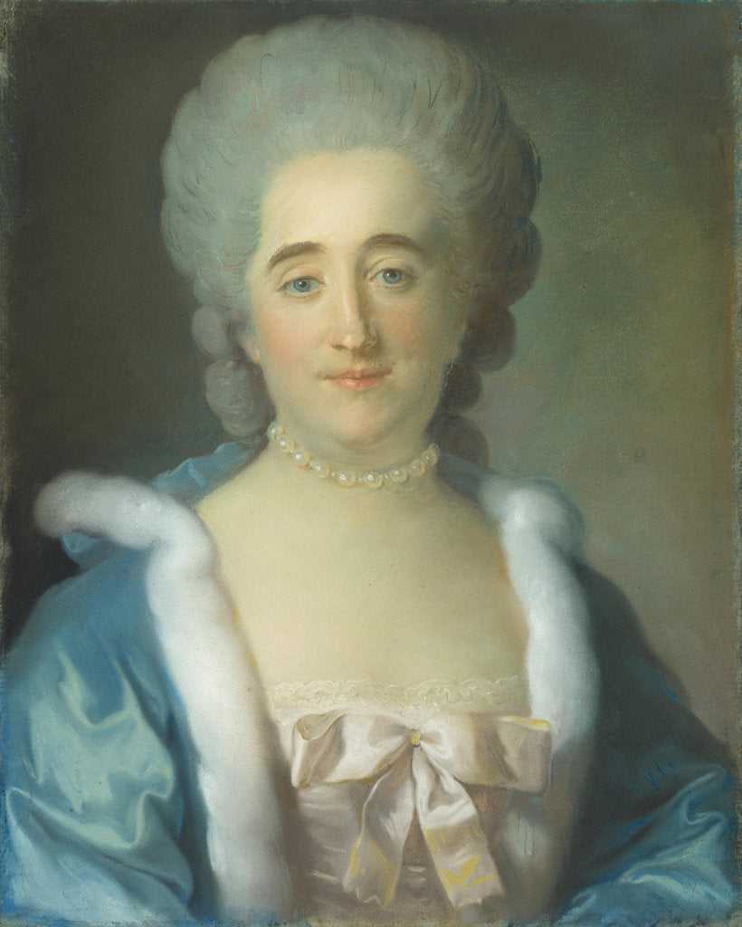 Detail of Portrait of Mme Le Grix, née Marthe Agard, c. 1766 by Anonymous