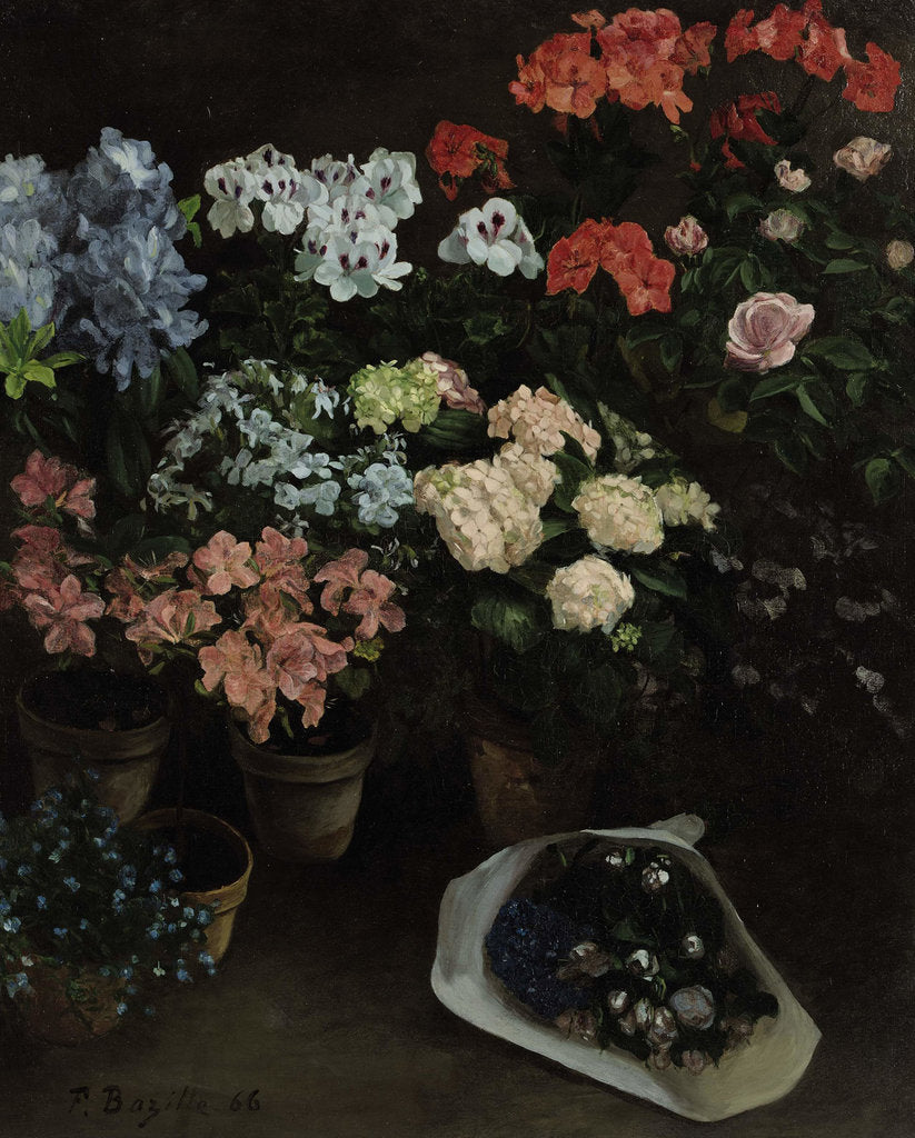 Detail of Flowers, 1866 by Anonymous