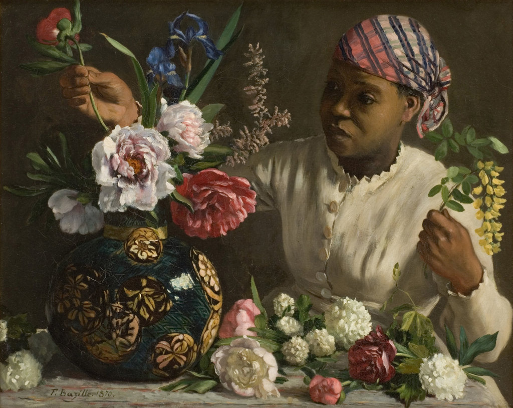 Detail of The negress with peonies, 1870 by Anonymous