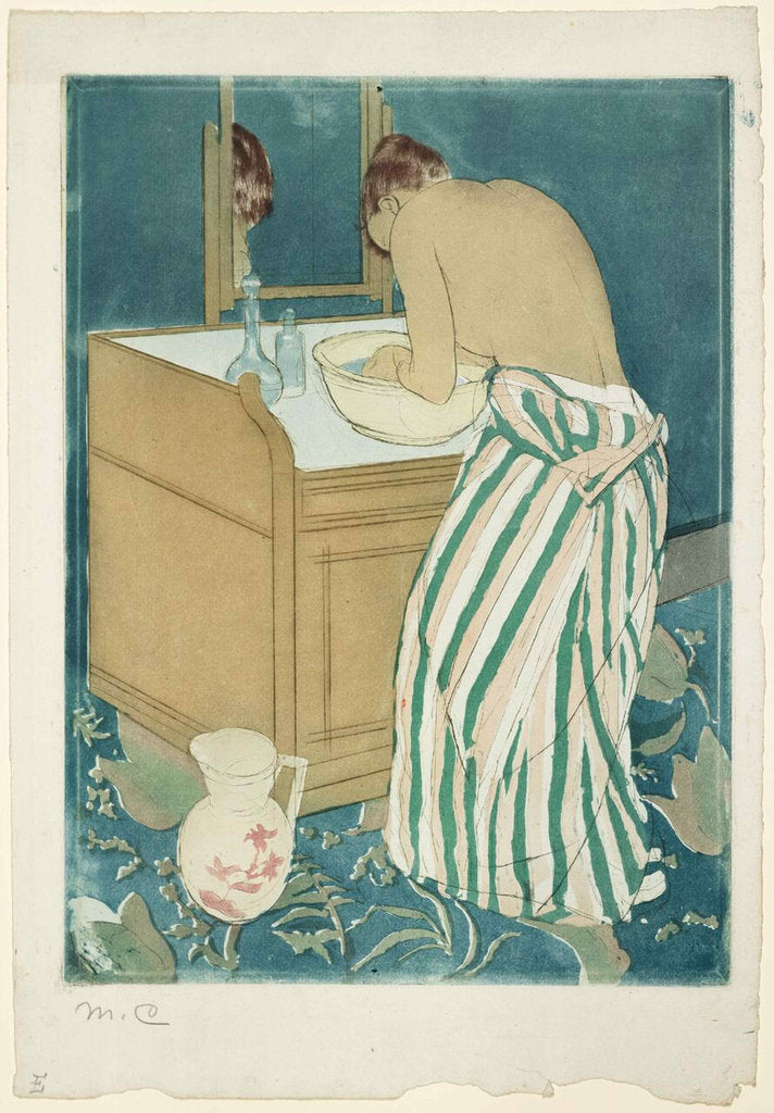 Detail of A Woman bathing, 1890-1891 by Anonymous