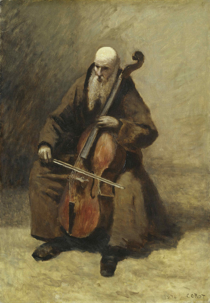Detail of Monk with a Cello, 1874 by Anonymous