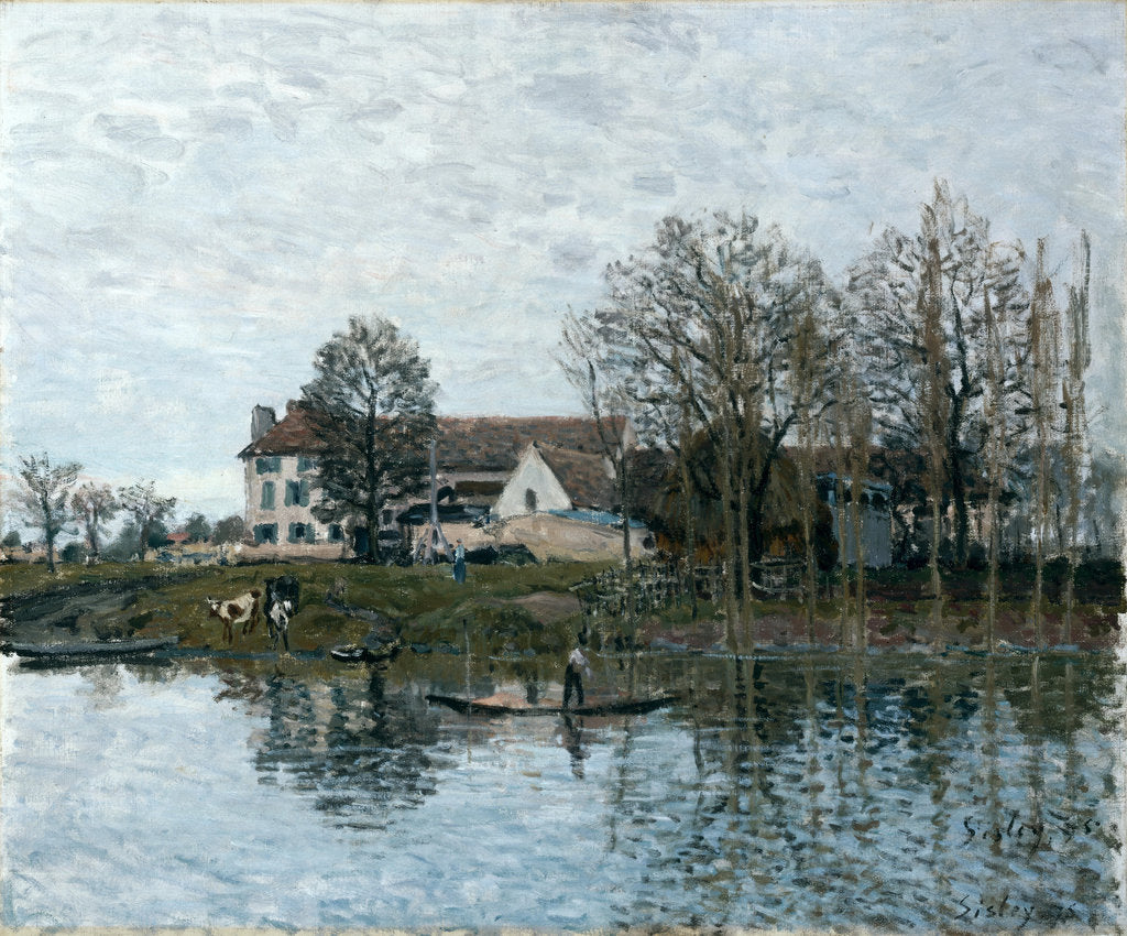 Detail of The Seine at Port-Marly, 1875 by Anonymous