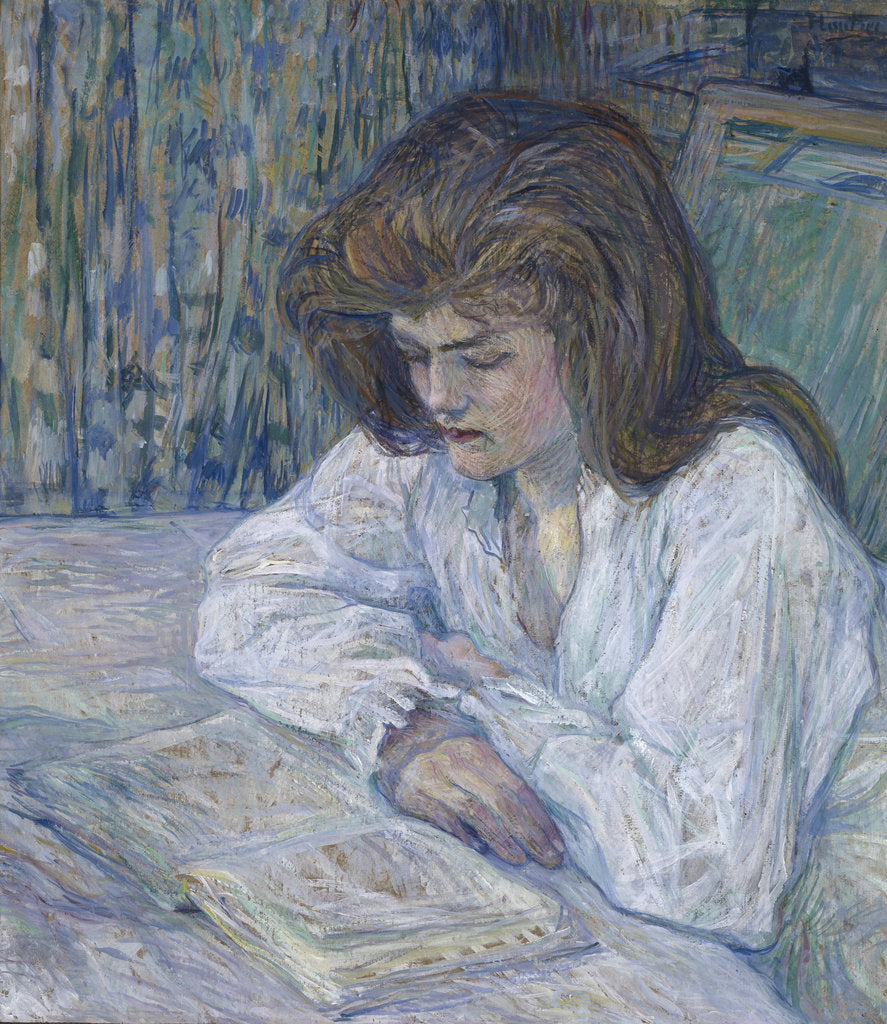 Detail of The Reader (La Liseuse), 1889 by Anonymous