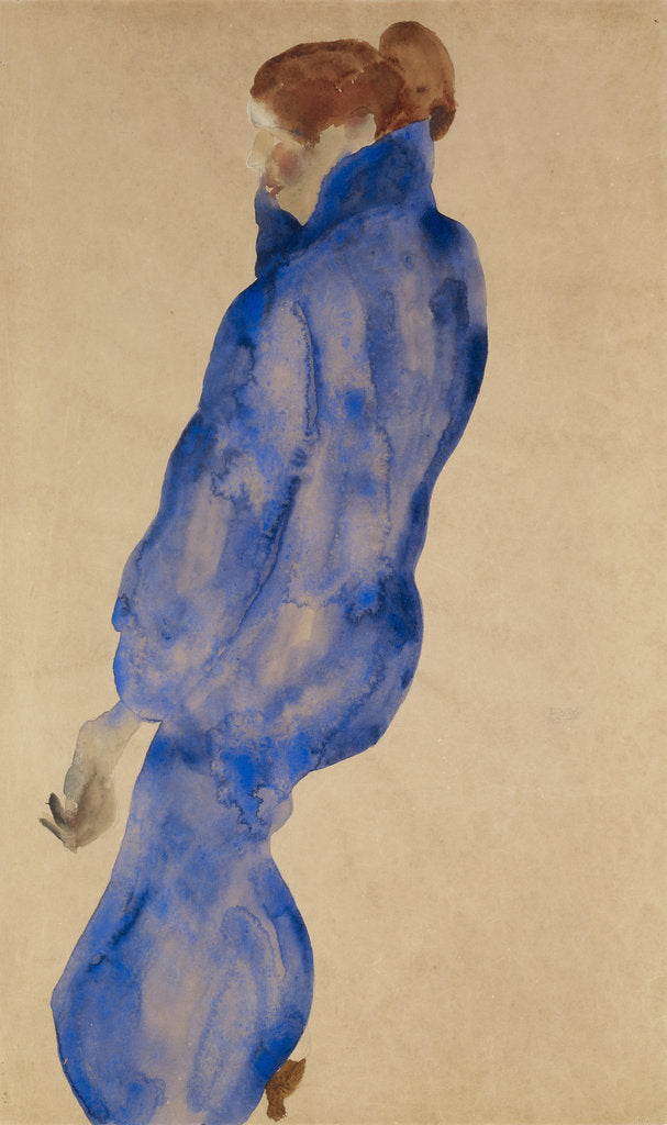 Detail of Woman in the blue dress, 1911 by Anonymous