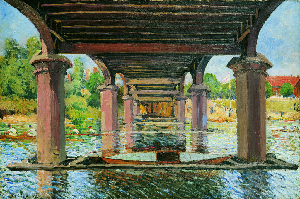 Detail of Sous le pont de Hampton Court (Under the Bridge at Hampton Court), 1874 by Anonymous
