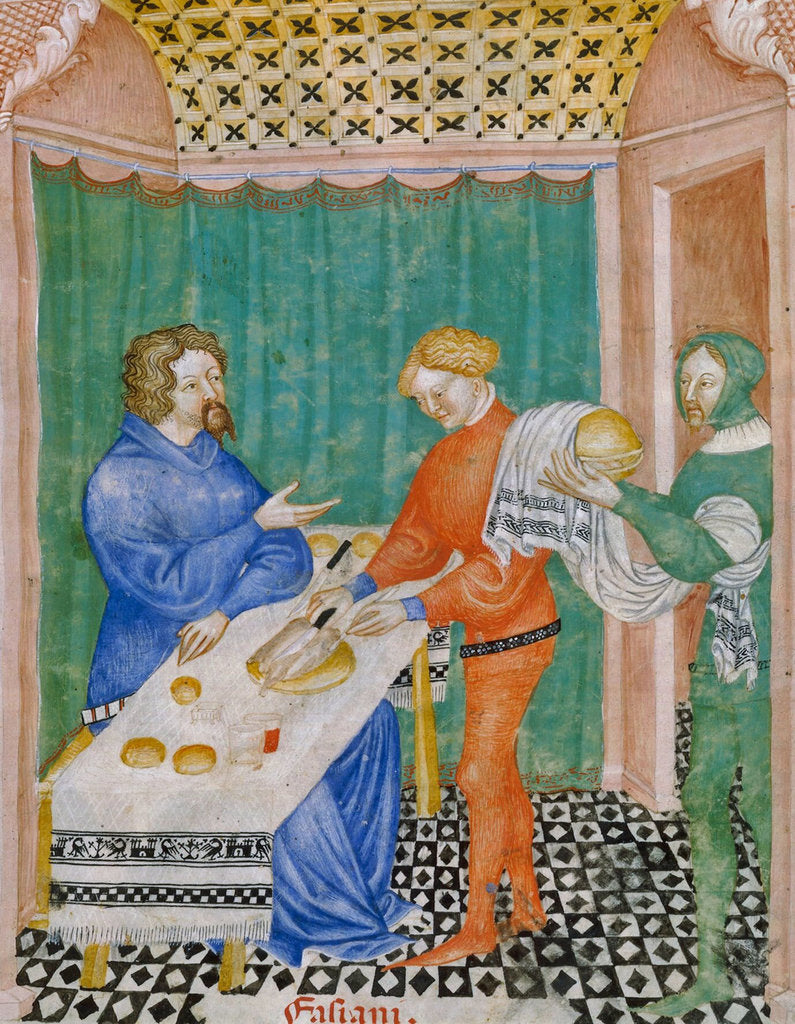Detail of Miniature from Tacuinum Sanitatis, 14th century by Anonymous