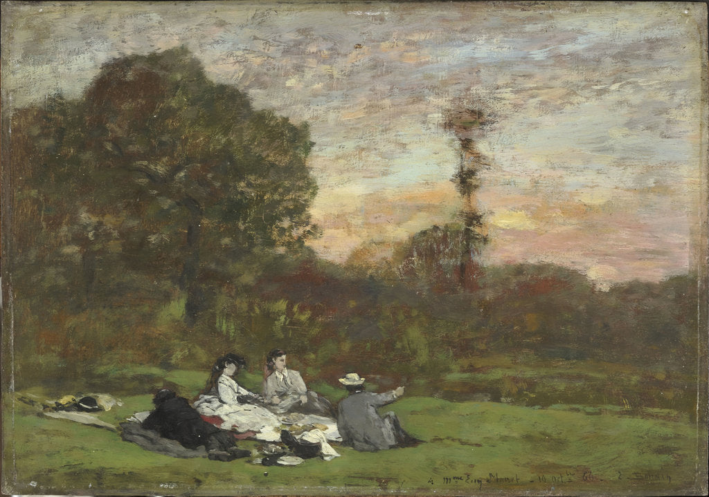 Detail of Luncheon on the Grass (Le déjeuner sur lherbe), 1866 by Anonymous