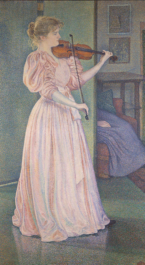 Detail of Portrait of the violinist Irma Sèthe, 1894 by Anonymous