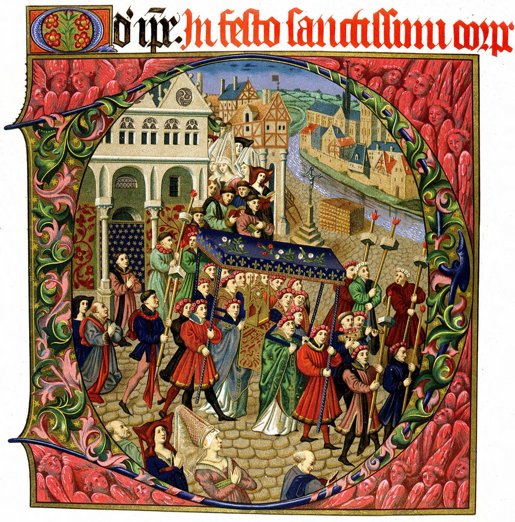 Detail of La Maison aux Piliers, la place de Grève in Paris. From: Juvénal des Ursins, c. 1450 by Anonymous