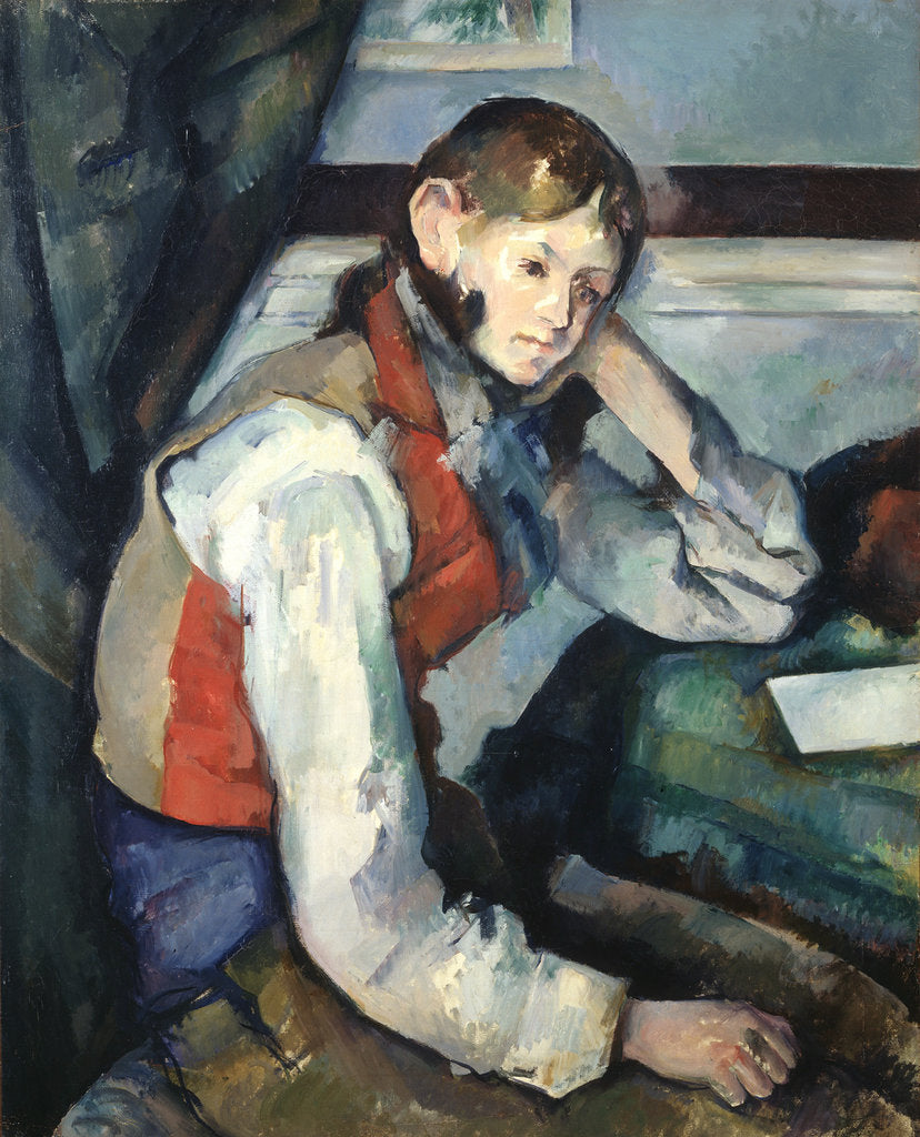 Detail of The Boy in the Red Vest (Le garçon au gilet rouge), 1888-1890 by Anonymous