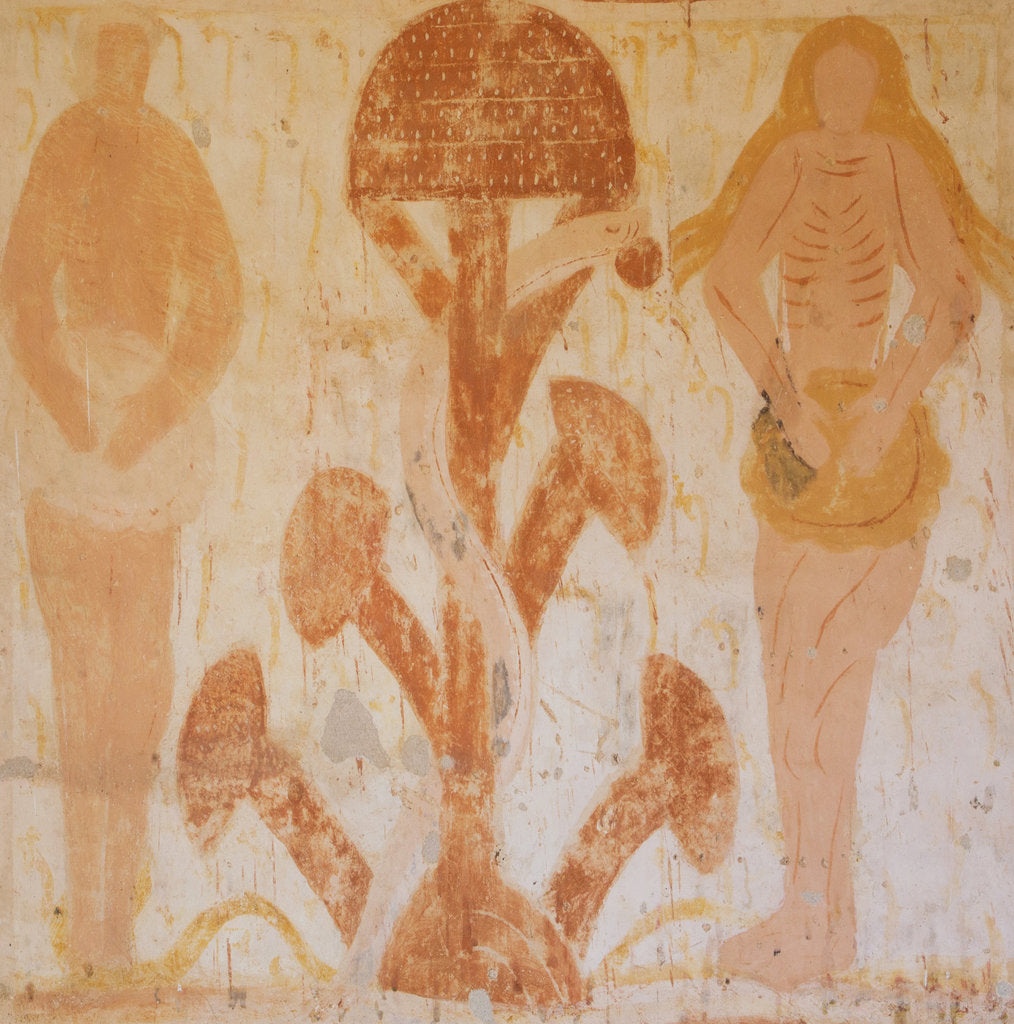 Detail of Temptation and Original Sin: Adam, Eve and the serpent, 12th century by Anonymous