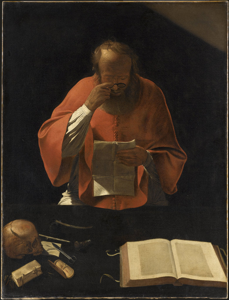 Detail of Saint Jerome reading, c. 1650 by Anonymous