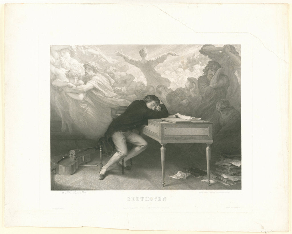 Detail of Beethoven, 1863 by Anonymous