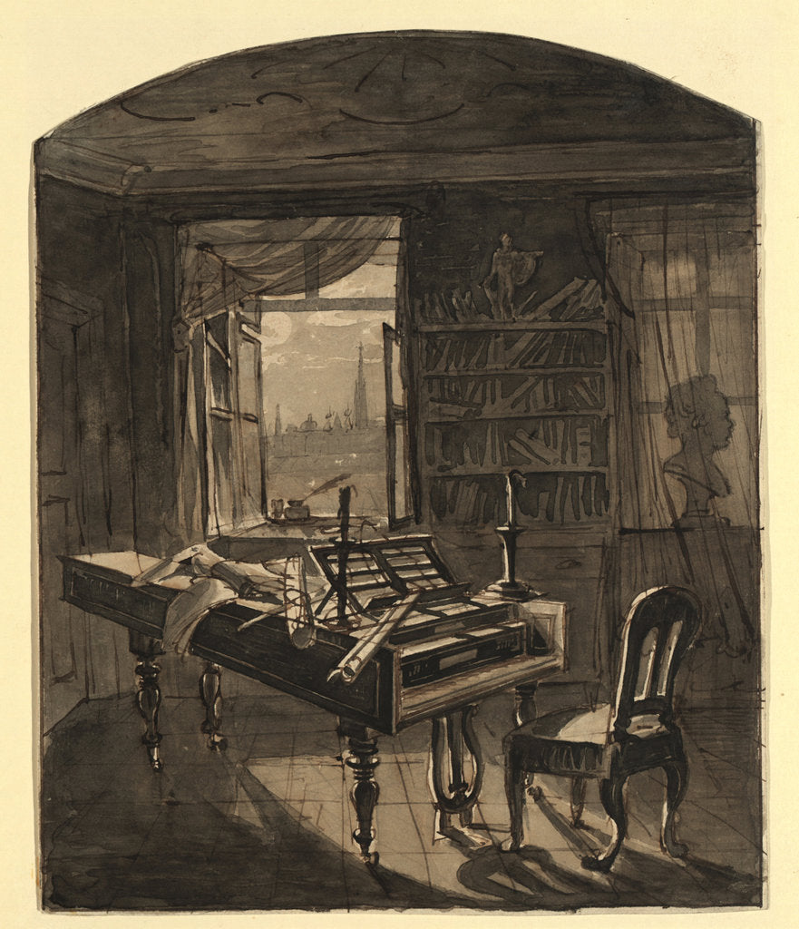 Detail of Beethovens Room, March 30, 1827, 1827 by Anonymous