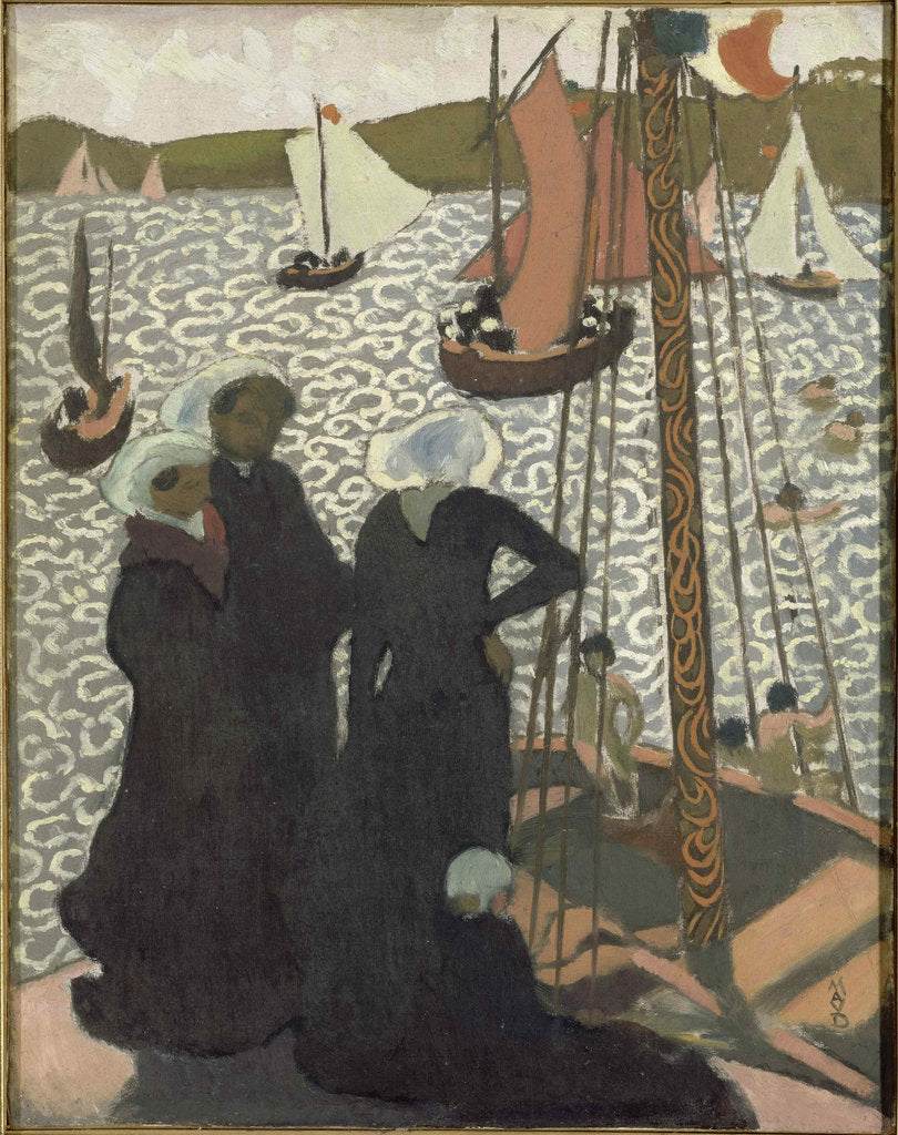 Detail of Régates à Perros-Guirec (Regattas at Perros-Guirec), 1892 by Anonymous