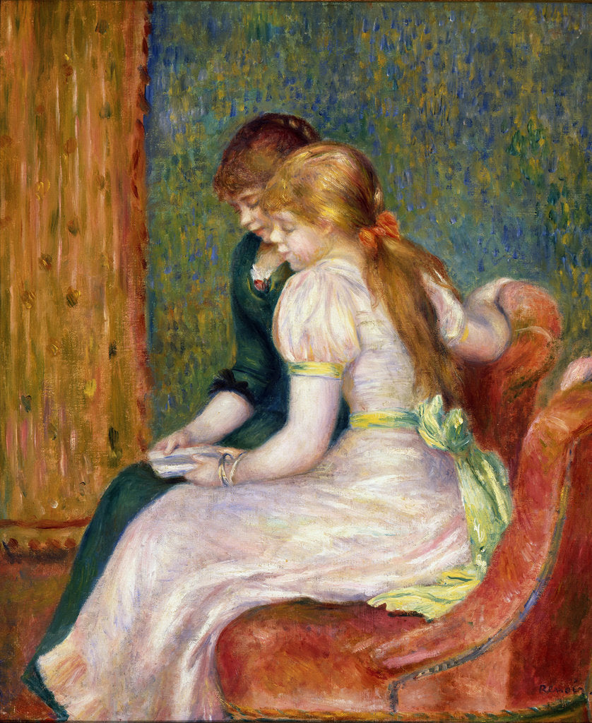 Detail of Jeunes filles lisant (Young girls reading), 1891 by Anonymous