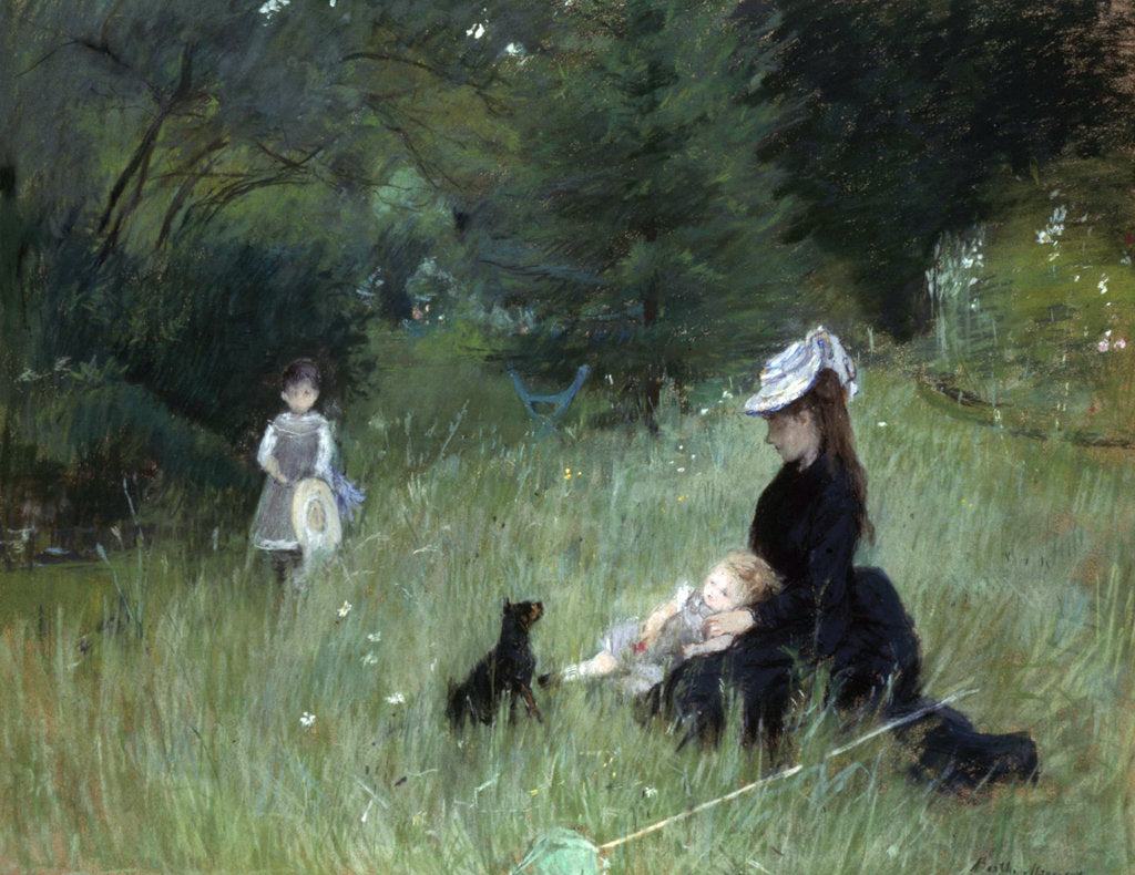 Detail of Dans le parc, c. 1874 by Anonymous