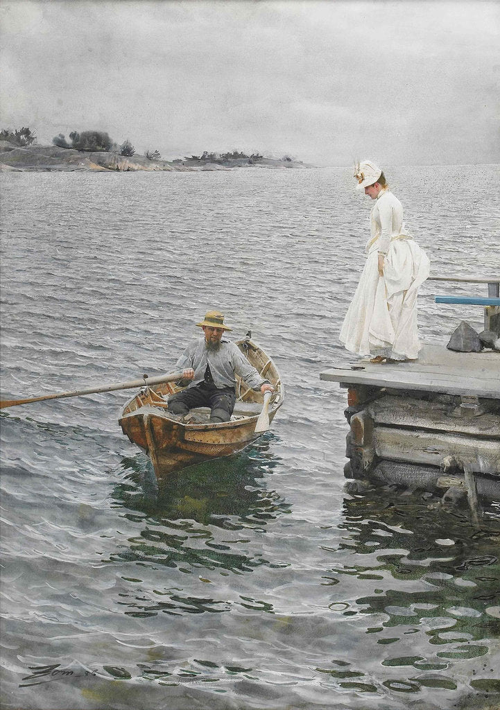 Detail of Summer holidays, 1886 by Anonymous