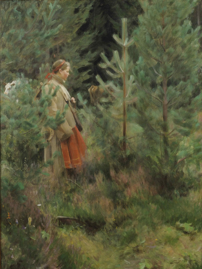 Detail of Herdsmaid (Vallkulla), 1908 by Anonymous