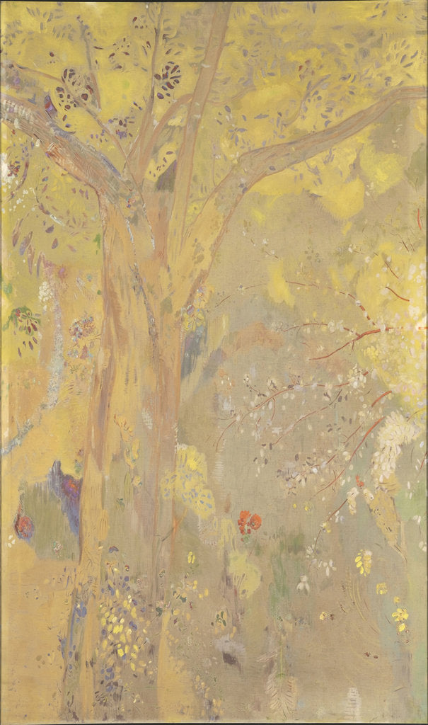 Detail of Arbre sur fond jaune. Décor pour le château de Domecy, 1901 by Anonymous