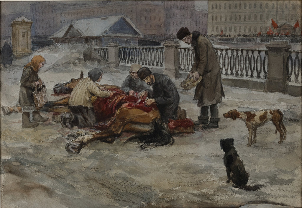 Detail of Hungry years in Petrograd, 1919 by Anonymous