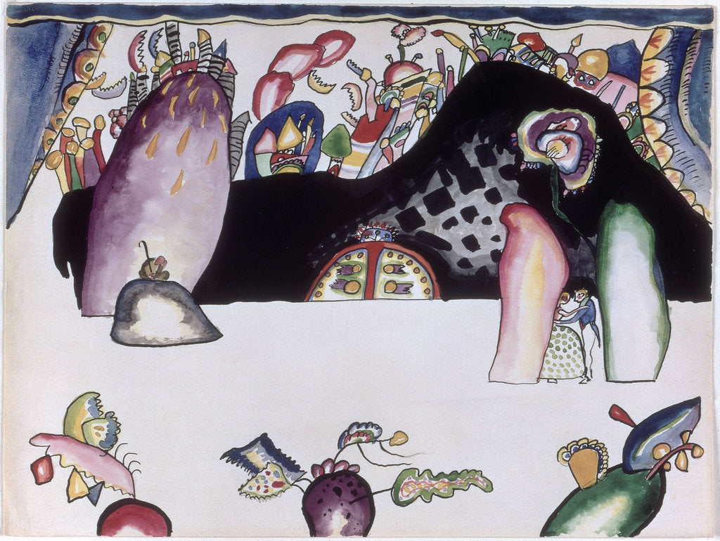 Detail of Aquarell für Violett (Bild II). (Aquarelle pour Violet (Tableau II), 1914 by Anonymous