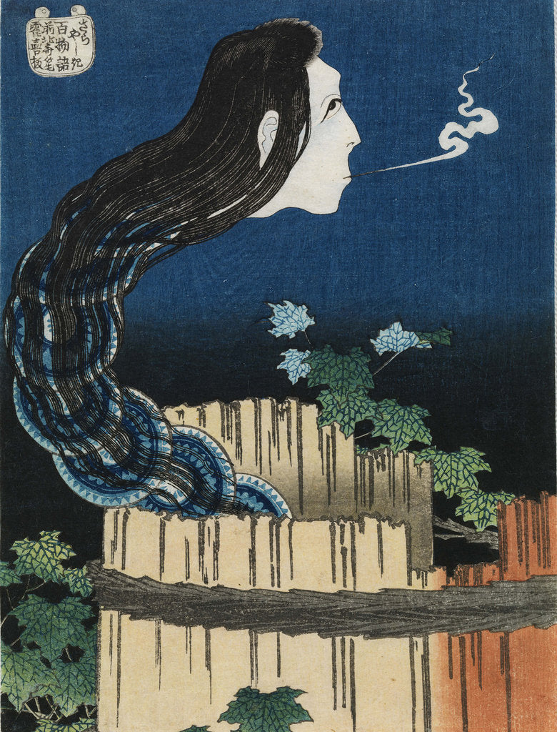 Detail of The Mansion of the Plates (Sara yashiki), from the series One Hundred Ghost Stories (Hyaku monogatar by Anonymous