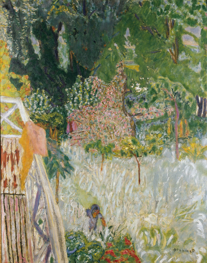 Detail of The balcony in Vernonnet, c. 1920 by Pierre Bonnard