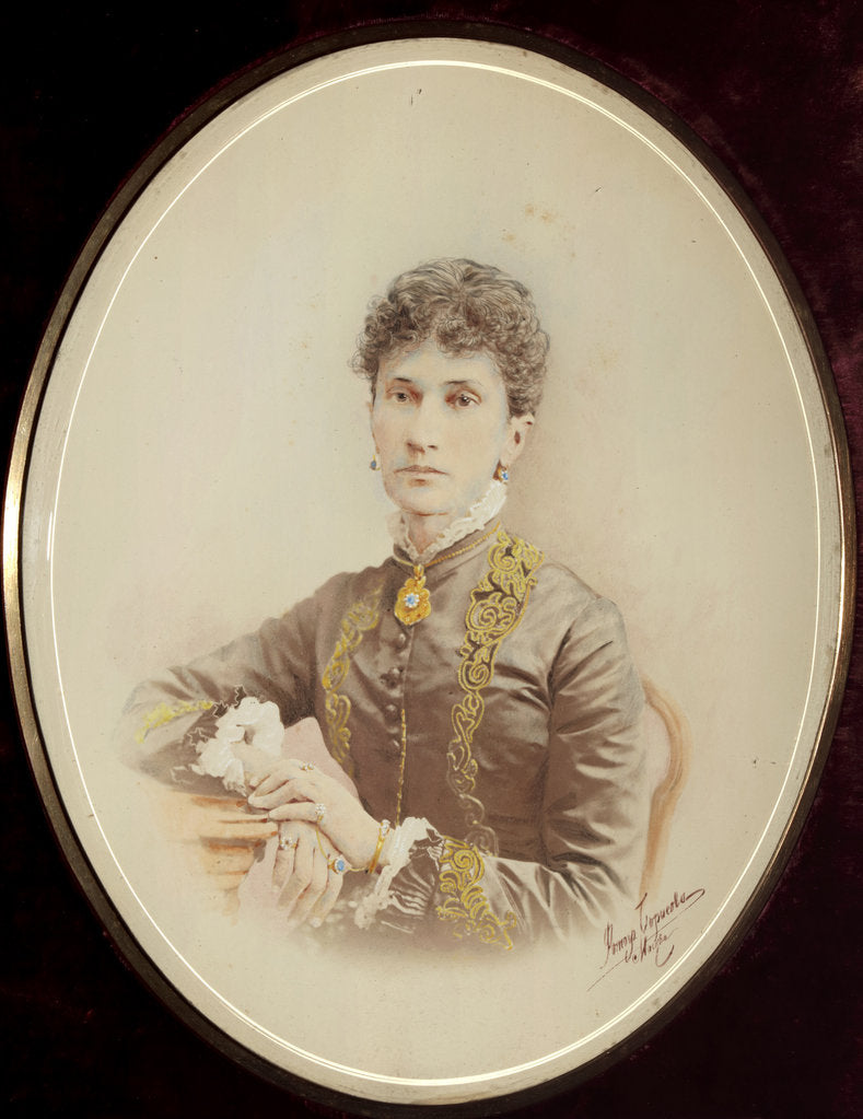 Detail of Nadezhda Filaretovna von Meck, 1880s by Anonymous