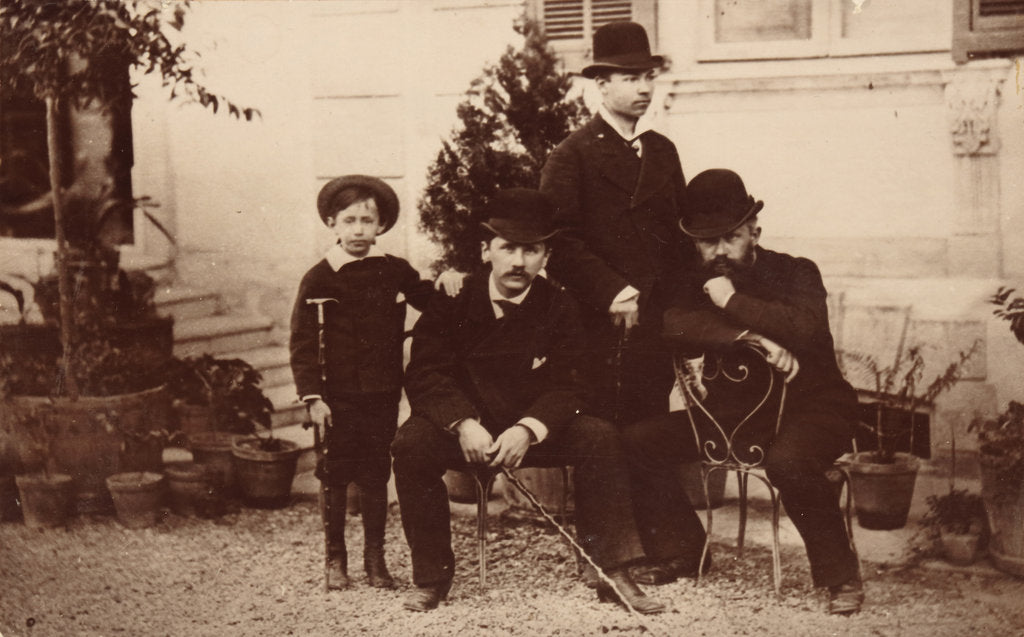 Detail of Pyotr Tchaikovsky, Modest Tchaikovsky, Nikolai Conradi and Alexey Sofronov by Anonymous