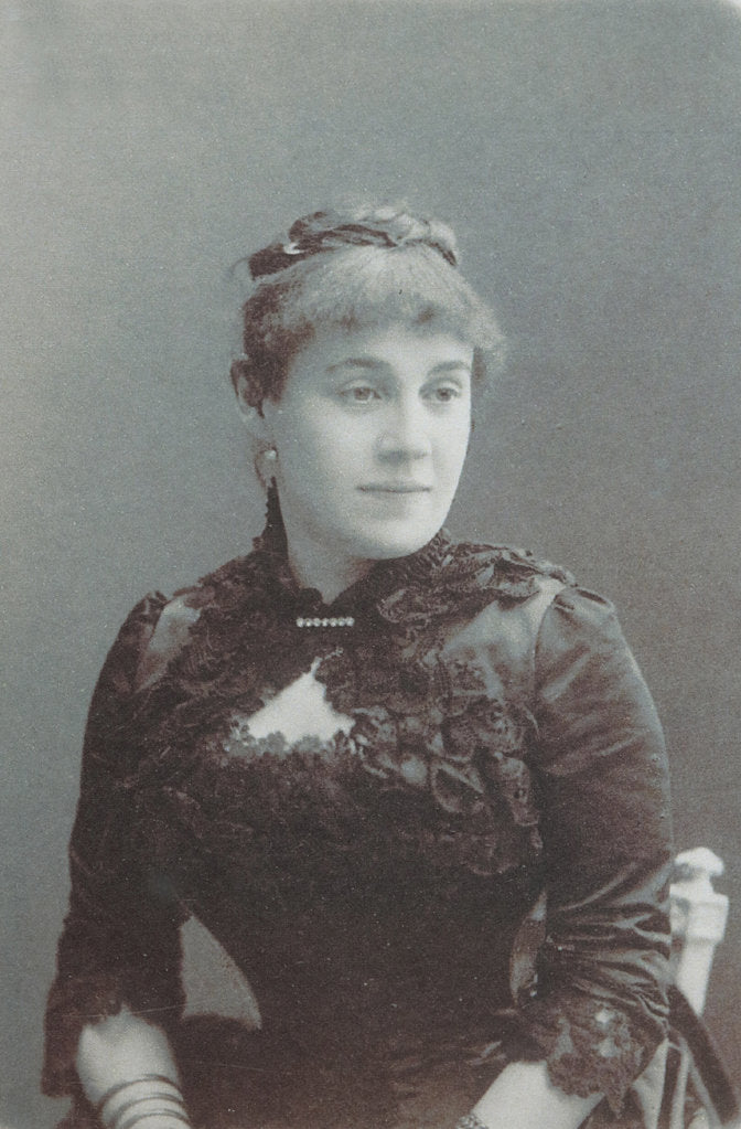 Detail of Portrait of the opera singer Anna Alexandrovna Bichurina, 1886 by Anonymous
