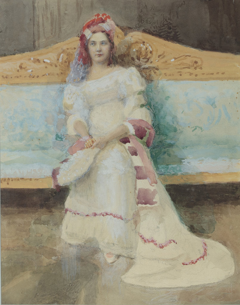 Detail of Portrait of the singer Alexandra Panaeva-Kartseva as Tatyana in the opera Eugene Onegin by Anonymous