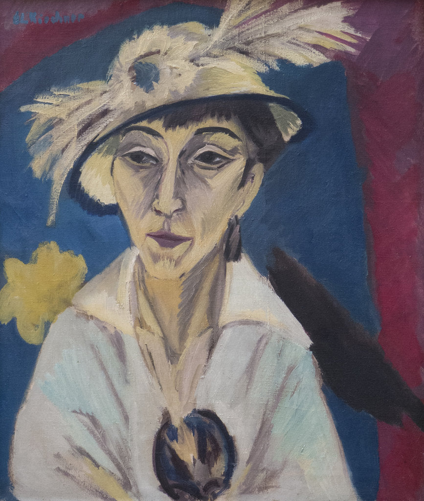 Detail of Portrait of Erna Schilling (Lady with Hat), 1913 by Anonymous