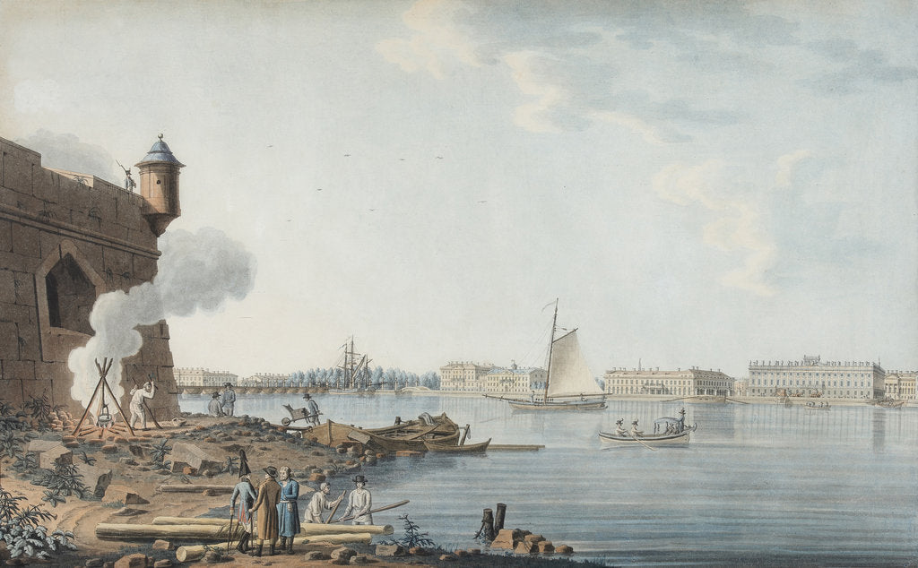 Detail of Saint Petersburg. View from the Peter and Paul Fortress on the Summer Garden, 1806 by Anonymous
